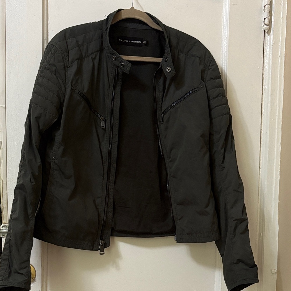 Ralph Lauren Dark Jacket with Zippered Accents Size M